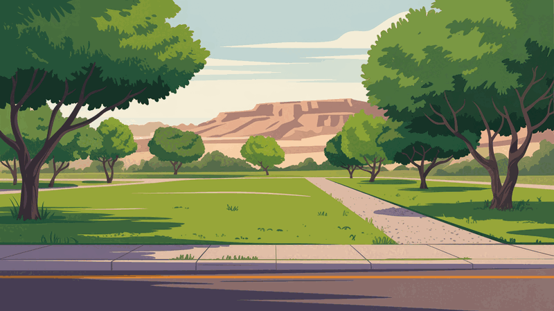 Illustration of high desert landscape near Twin Falls, Idaho